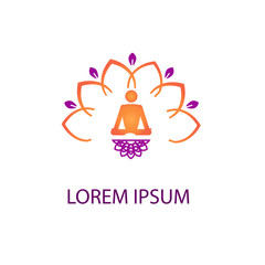  Logo yoga and meditation vector for you design.