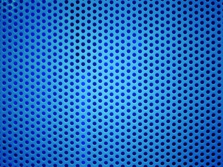 blue metal hole or perforated grid background