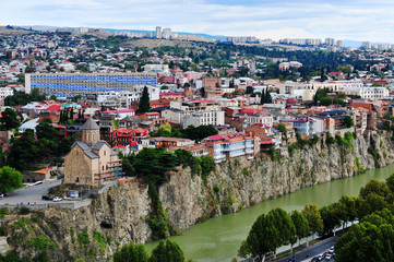 Fototapeta na wymiar Scenic view of Tbilisi old town