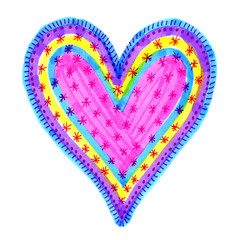 Obraz premium Abstract heart with colorful pattern