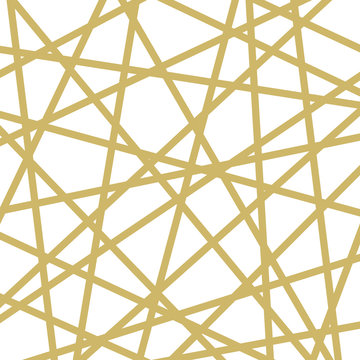 Abstract Vector Design With Intersecting Lines In Gold