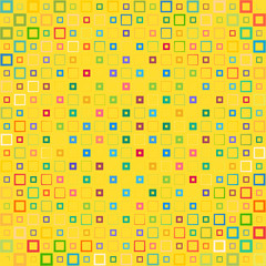 Abstract background with colorful squares and wavy thickness gradient
