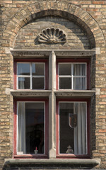 Fenêtre à Bruges, Flandres, Belgique