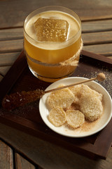 Tasty alcoholic cold fresh cocktail