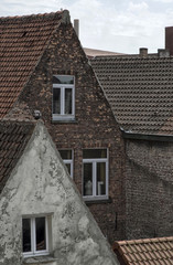 Toits &agrave; Bruges, Flandres, Belgique