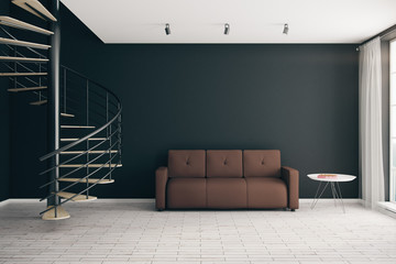 Contemporary room interior