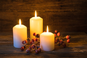 Obraz na płótnie Canvas Weihnachten Advent Kerzen Hintergrund