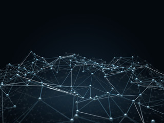 Futuristic hight technology background. Virtual 3D illustration as global network concept.