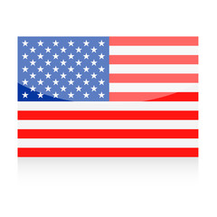 Naklejka premium United States Flag Vector Icon