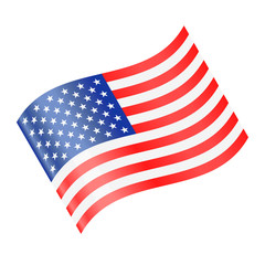 Obraz premium United States Flag Vector Waving Icon