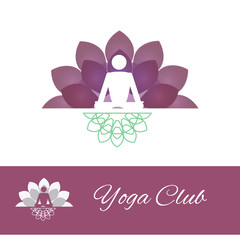 Yoga and relax logo vector template for you design.