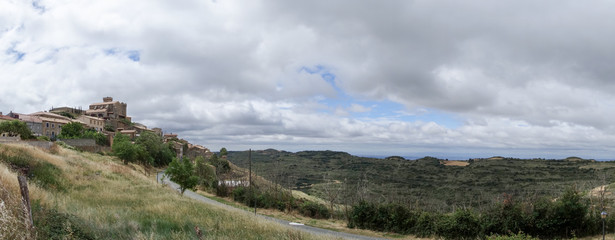 Fototapeta na wymiar The village of Ujue in Navarre, Spain