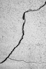 Detail of a crack on a wall