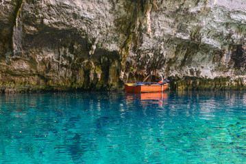 Melissani Cave in Kefalonia island, Greece