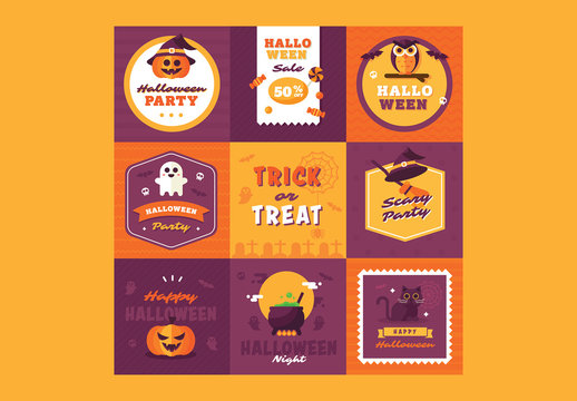 9 Halloween Badges 1