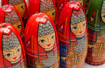 Matryoshka. Lot of dolls in national dress