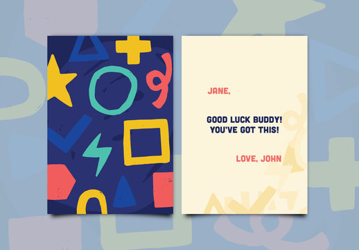 Colorful Shapes Greeting Card Layout