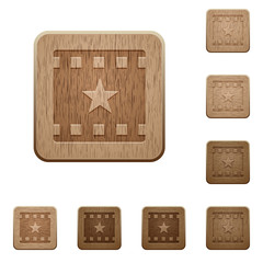 Mark movie wooden buttons