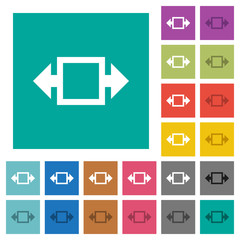 Width tool square flat multi colored icons