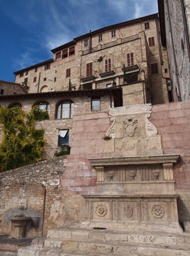 Assisi, Italy. Fountain, Fonte Marcella.