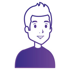 young man avatar character vector illustration design