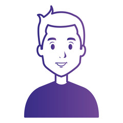young man avatar character vector illustration design