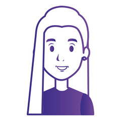 beautiful woman avatar character vector illustration design