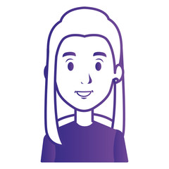 beautiful woman avatar character vector illustration design