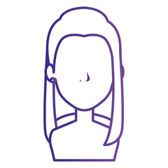 beautiful woman shirtless avatar character vector illustration design