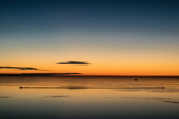 sunrise over lake Michigan