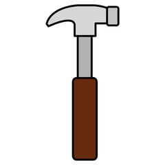 hammer construction isolated icon vector illustration design