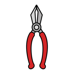 pliers tool isolated icon vector illustration design
