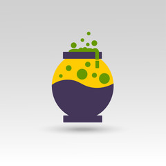 Cute vector Halloween potion icon  for holiday card, invitation