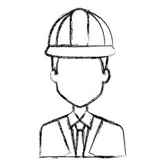 elegant engineer avatar character vector illustration design