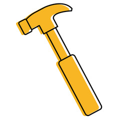 hammer construction isolated icon vector illustration design