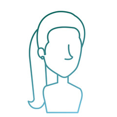 beautiful woman shirtless avatar character vector illustration design
