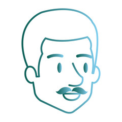 Obraz premium young man head avatar character vector illustration design