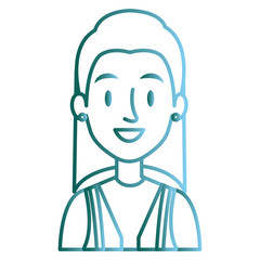 beautiful woman avatar character vector illustration design