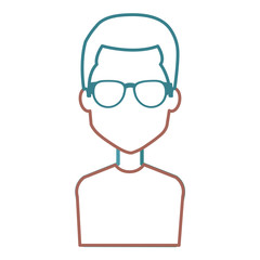 young man avatar character vector illustration design