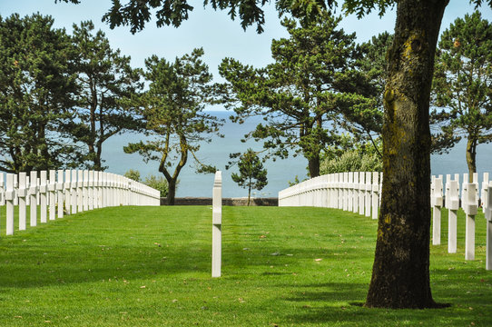 Segunda Guerra Mundial, Cementerio norteamericano de Normandía, Francia