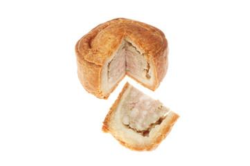 Cut pork pie