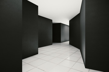 Abstract clean geometric interior