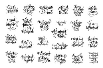 set of 25 black ink hand written lettering positive quote