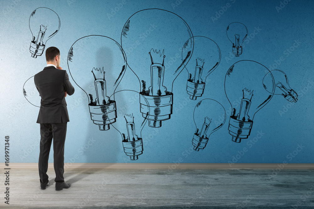 Aufkleber idea and imagination concept