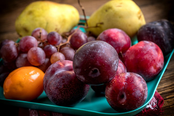 Ripe fruit from the home garden.