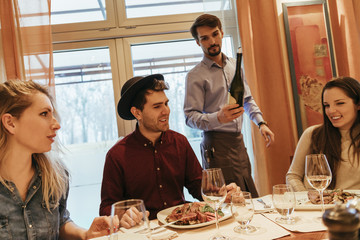 Young People In A Restaurant
