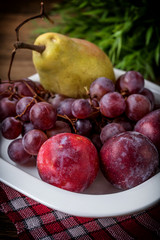 Ripe fruit from the home garden.