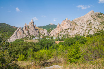 Rocky mountain landscape in Crimea, Russia