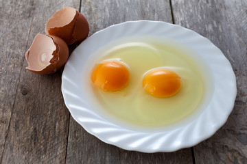 Raw eggs