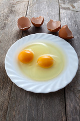 Raw eggs